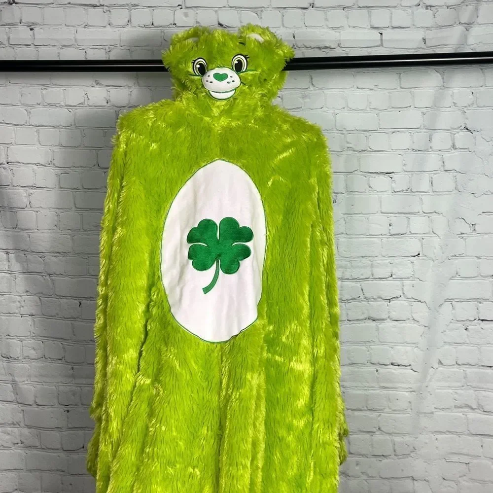Care Bears Classic Good Luck Bear Child XL Costume Long pile fur clover